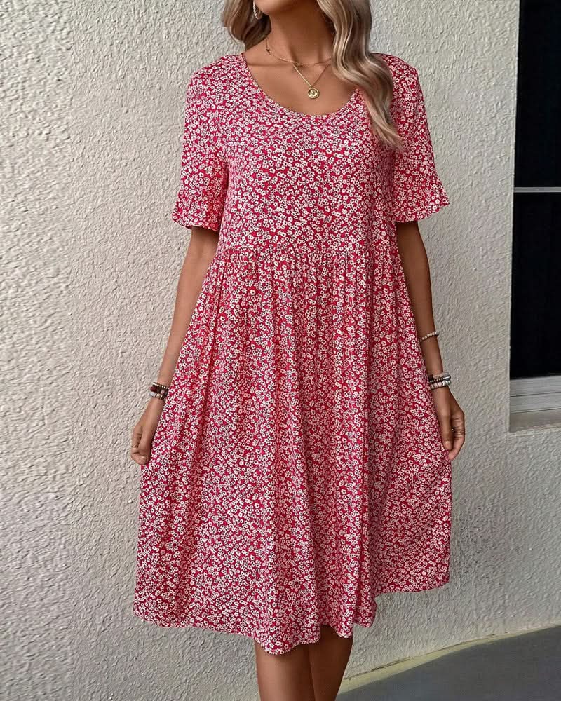 Gabriela | Damen Sommer-Midikleid mit Relaxed Fit
