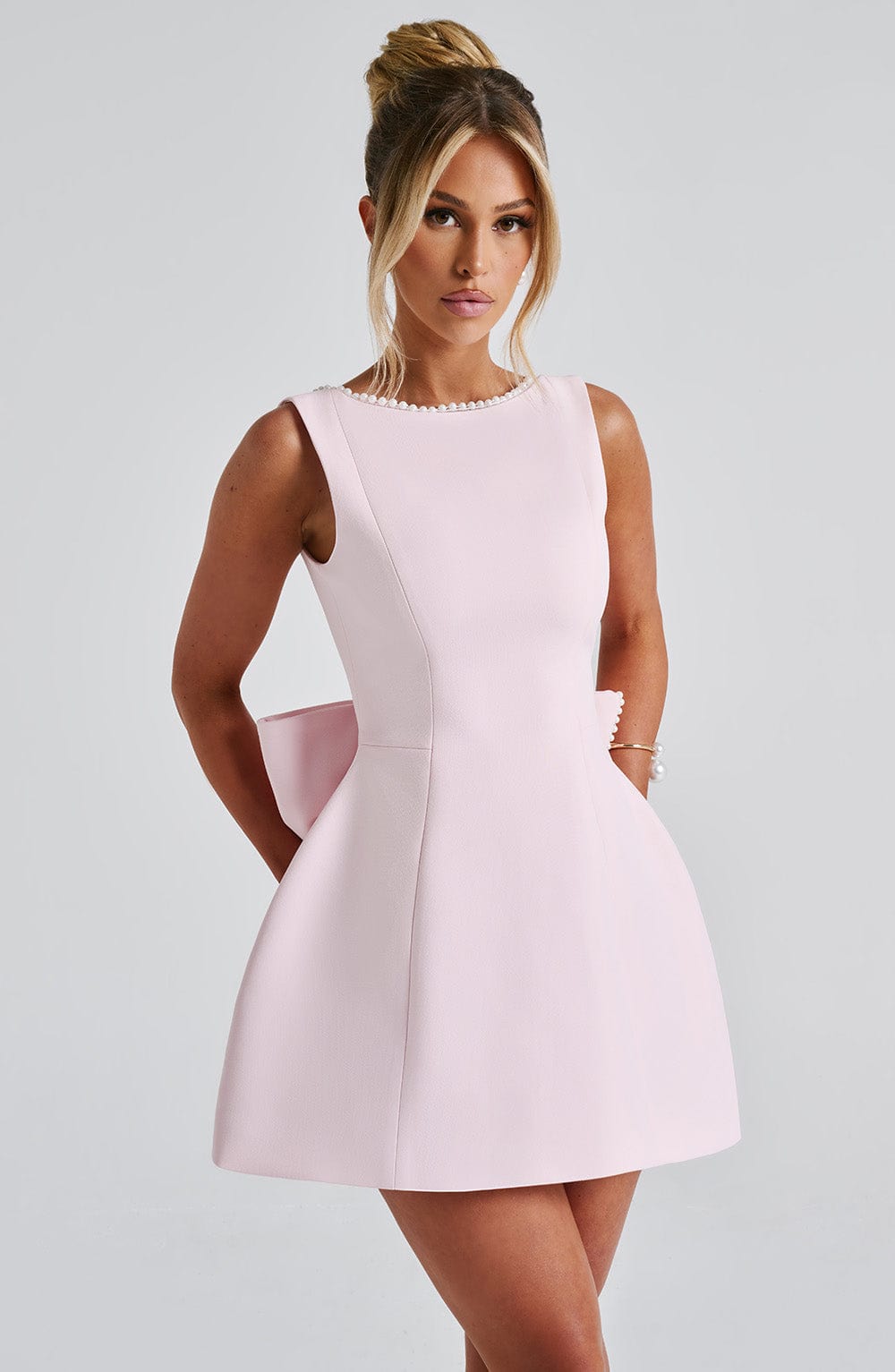 Isabella | Damen Strukturiertes Mini Kleid für Hochzeitsgäste