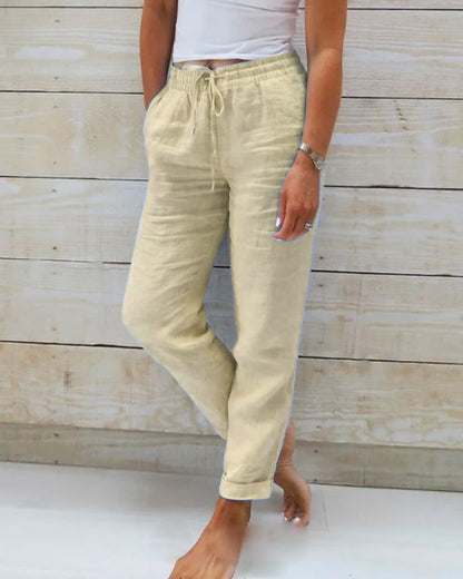 Birgit | Damen Hose mit Kordelzug und Legerer Passform