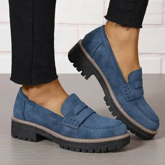 Carolin | Damen Lässige Loafer mit dicker Sohle