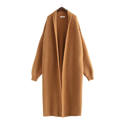 Barbara | Damen Frühling Longline Offener Cardigan