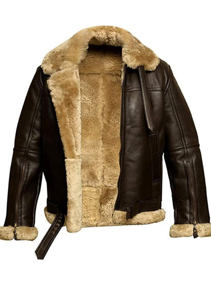 Paul | Herren Winter-Bomberjacke mit Schaffellfutter
