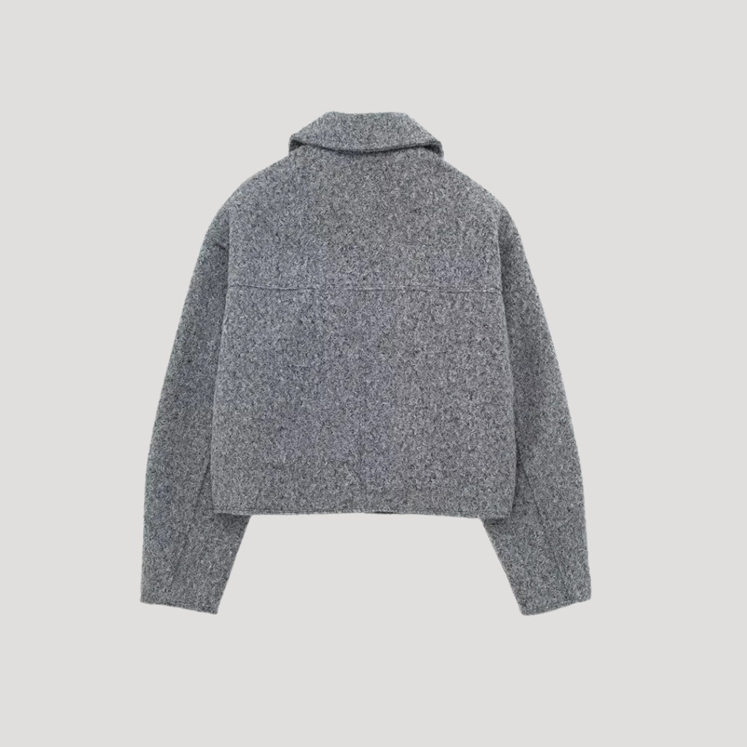 Felicia | Damen Kurze Winterjacke mit Reißverschluss vorne