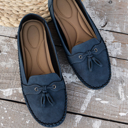 Daniela | Damen Weiche Loafer zum Gehen mit Schleifendetail