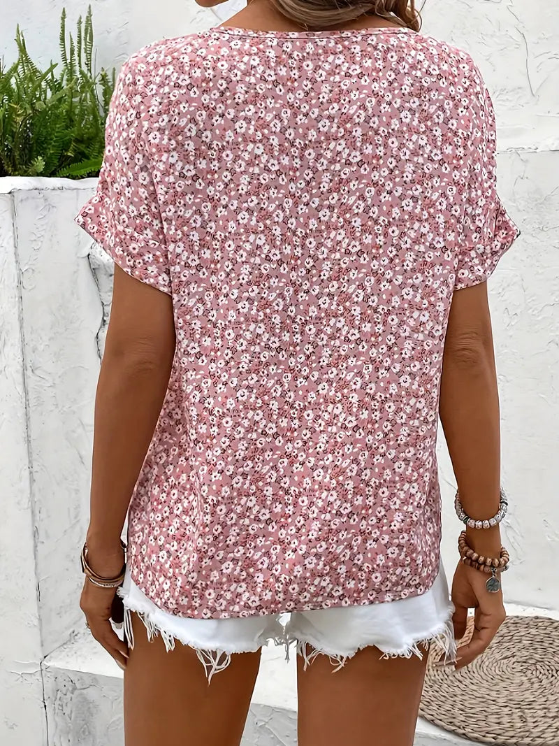 Theresa | Damen Schicke Bluse mit Floralem Sommerprint
