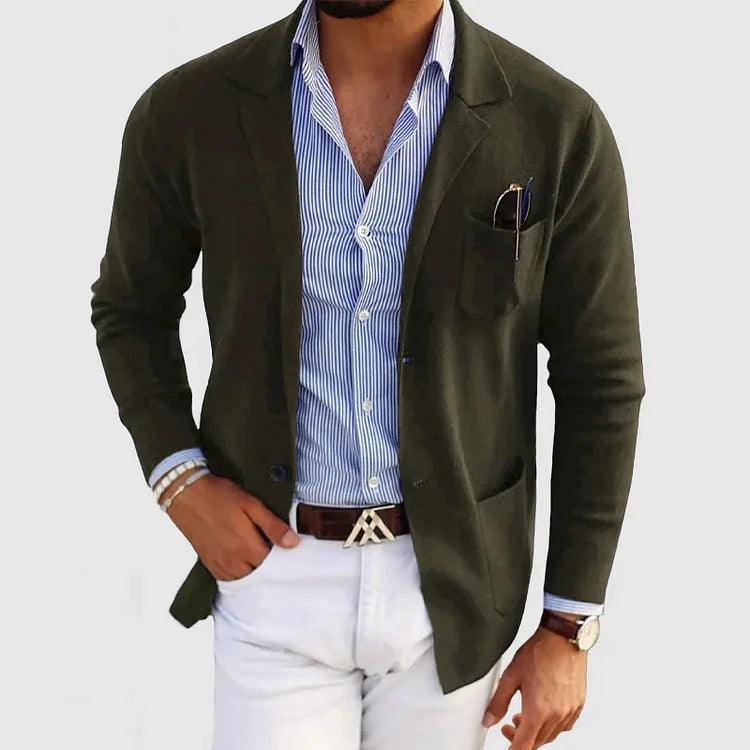 Dominic | Herren Lässiger Strickblazer mit Reverskragen
