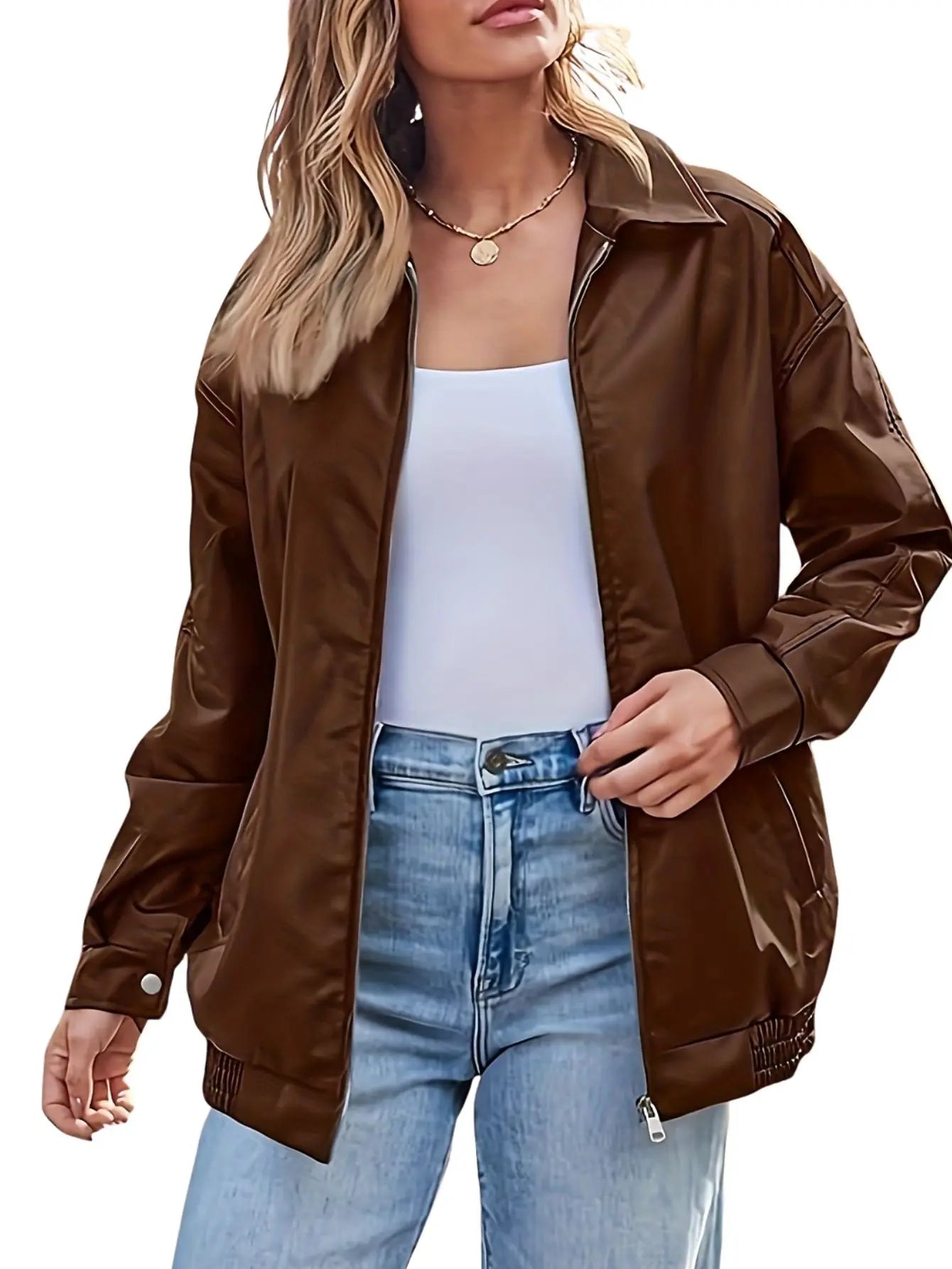 Franziska | Damen Oversized Jacke Herbst Street Style