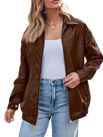 Franziska | Damen Oversized Jacke Herbst Street Style