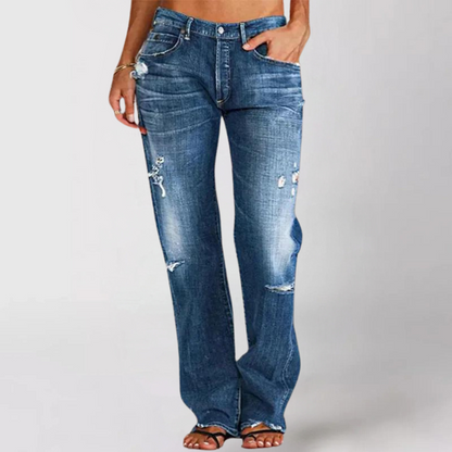 Helene | Damen Frühlings Lässige Weitbein Denim Jeans