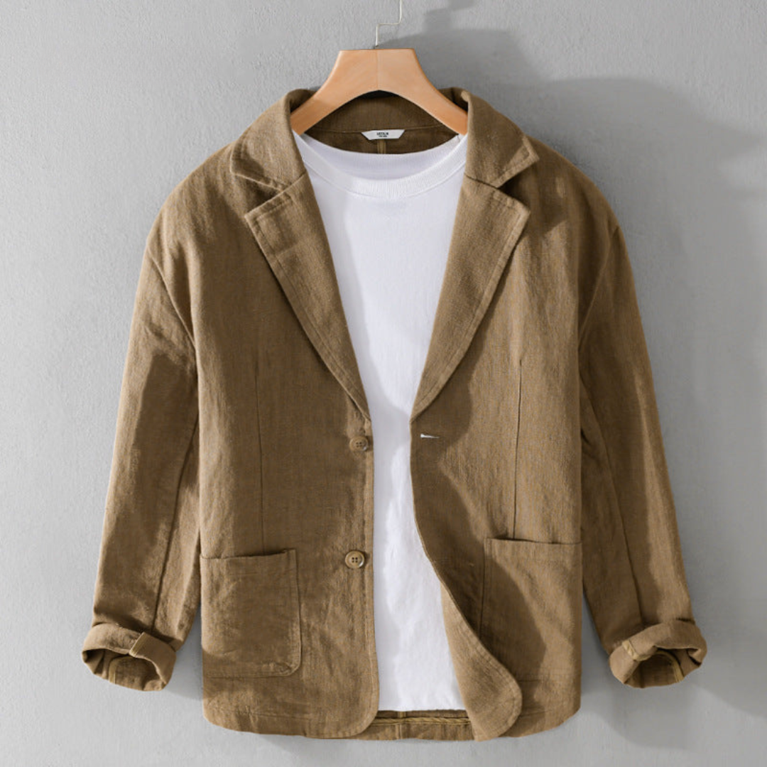 Armin | Herren Klassische Lässige Jacke mit Offener Vorderseite