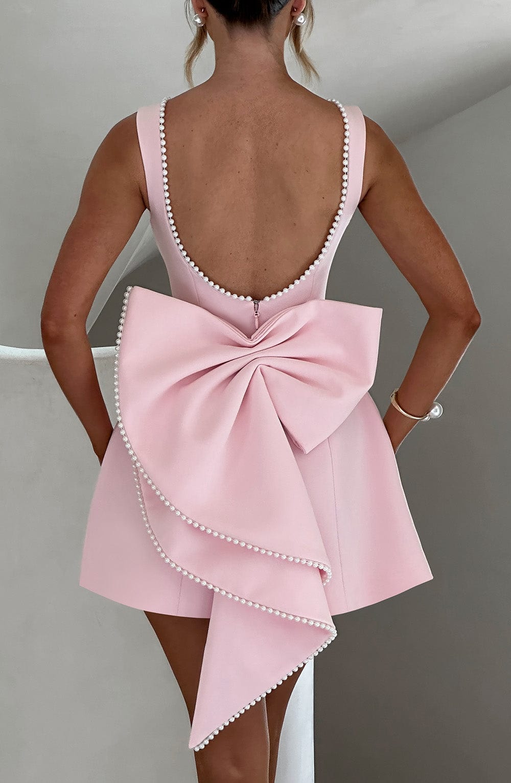 Isabella | Damen Strukturiertes Mini Kleid für Hochzeitsgäste