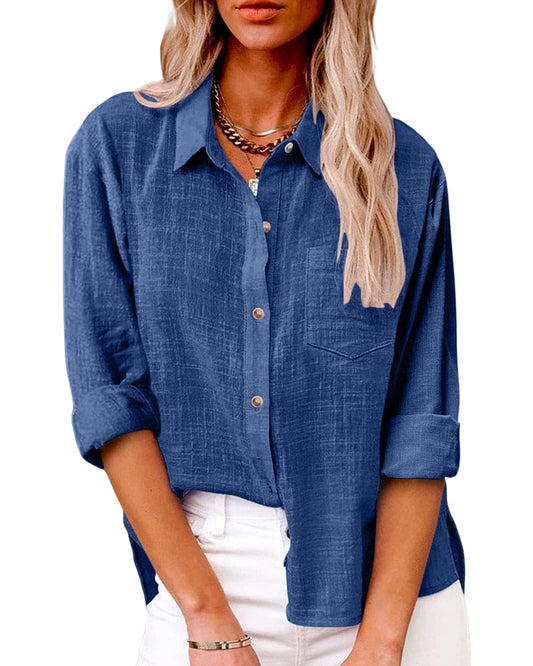 Claudia | Damen Hemd mit Knopfleiste und Relaxed Fit