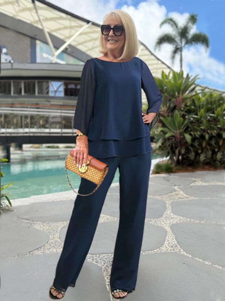Pauline | Damen Sommer Zweiteiliges Hosen-Set