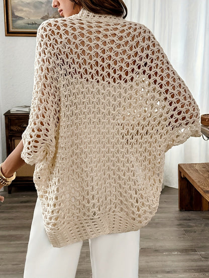 Felicia | Damen Herbst Offener Drapierter Cardigan