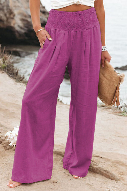 Verena | Damen Weit geschnittene Hose mit Hoher Taille und Lockerer Passform