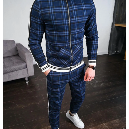 Elias | Herren Sportliches Gemustertes Jogger-Set