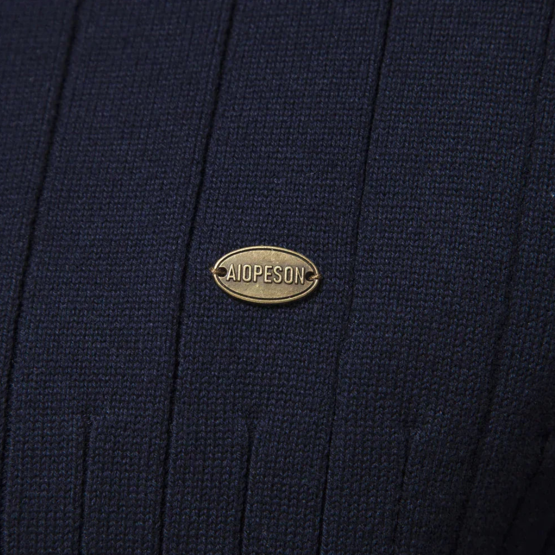 David | Herren Frühlings Rippstrick Half-Zip Pullover
