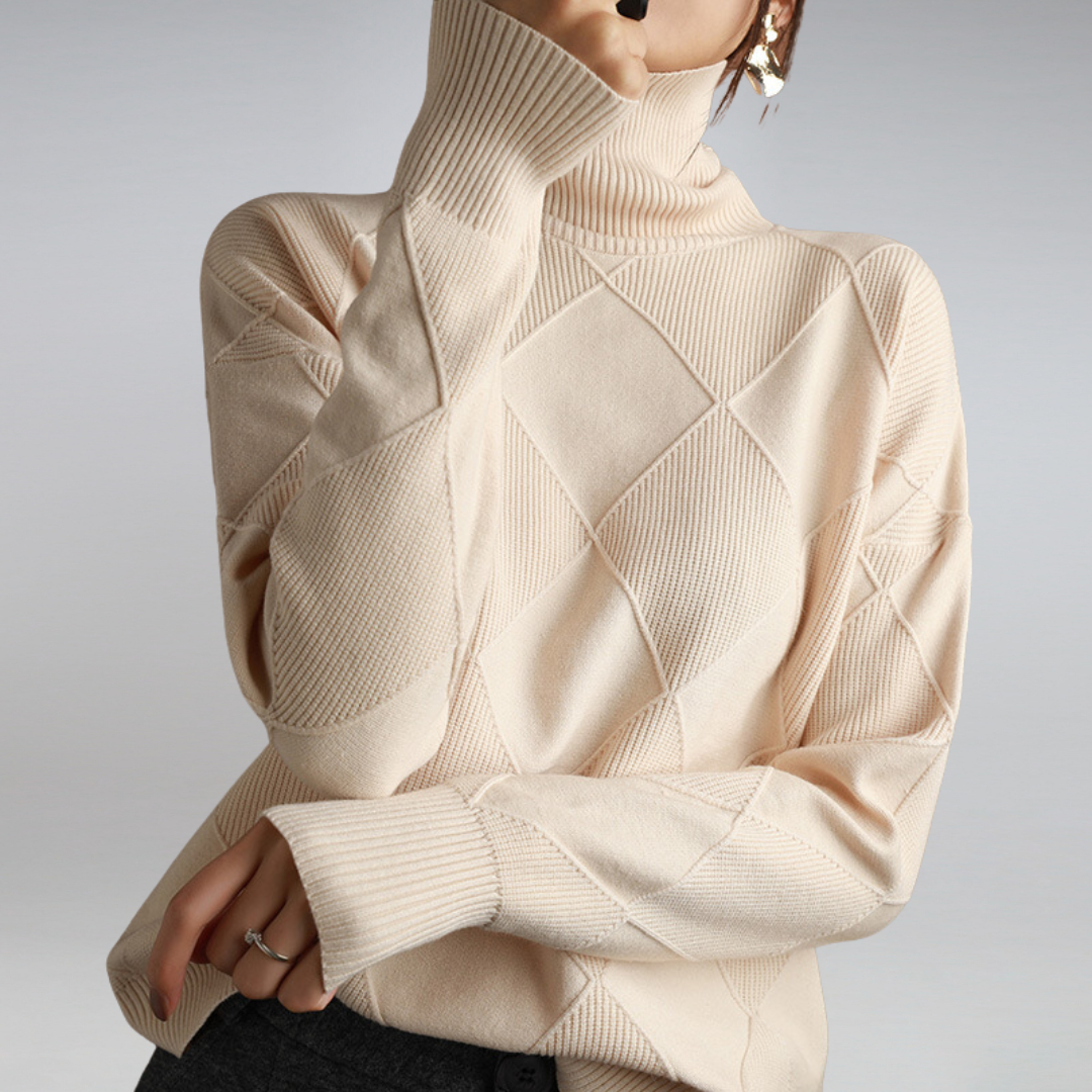 Laura | Damen Herbst Rollkragenpullover aus Strick