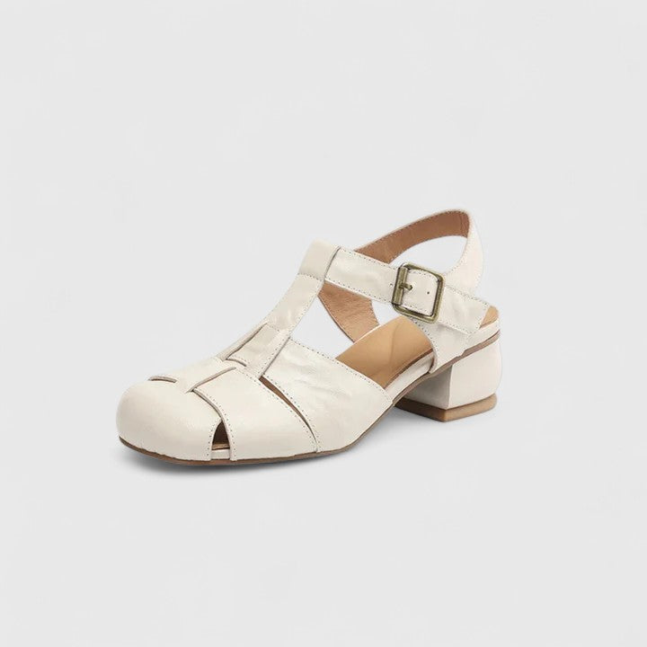 Julia | Damen Retro Geschlossene Zehen Chunky Sandalen