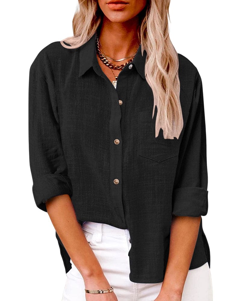 Claudia | Damen Hemd mit Knopfleiste und Relaxed Fit