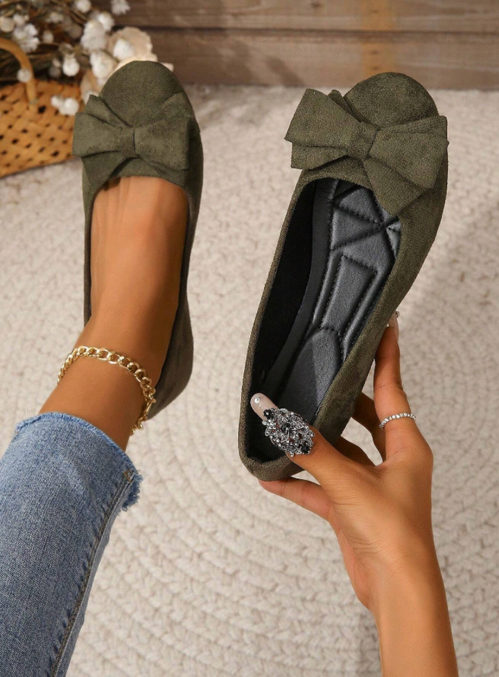 Lena | Damen Stilvolle Ballerinas mit Schleifendetail