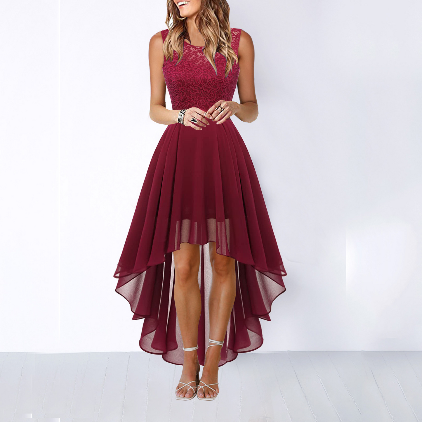 Jana | Damen High-Low Kleid für Hochzeitsgäste