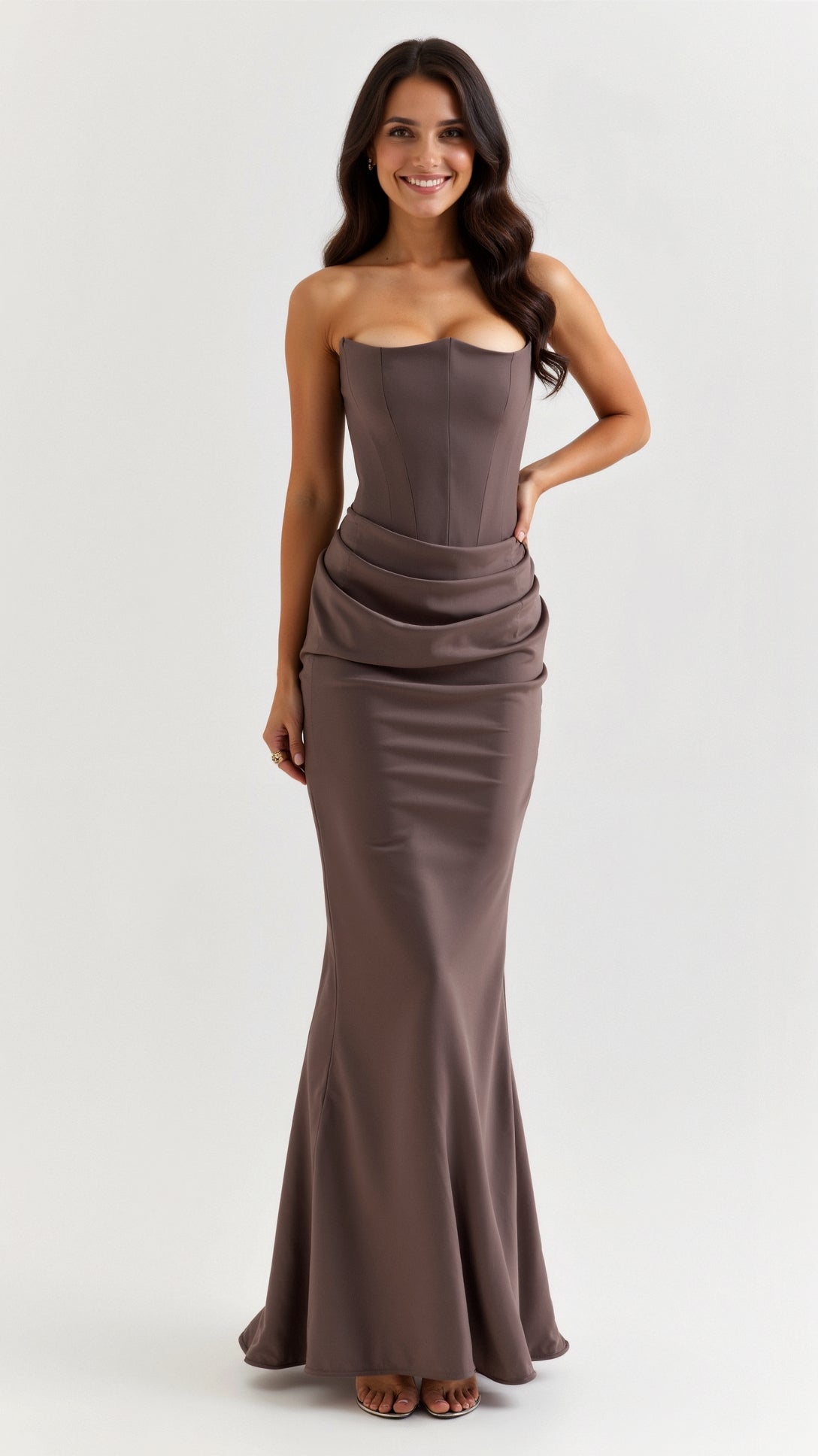 Jacqueline | Damen Säulen Maxi Kleid für Hochzeitsgäste