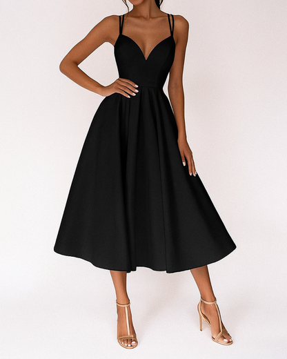 Greta | Damen Träger Midi Kleid für Hochzeitsgäste