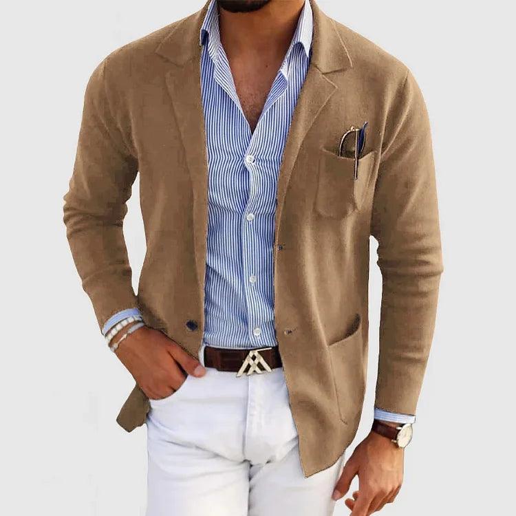Dominic | Herren Lässiger Strickblazer mit Reverskragen