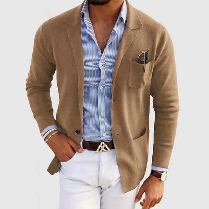Dominic | Herren Lässiger Strickblazer mit Reverskragen