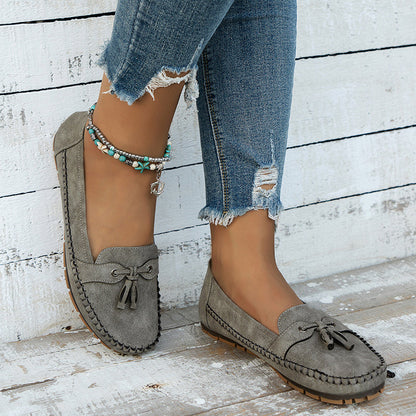 Daniela | Damen Weiche Loafer zum Gehen mit Schleifendetail