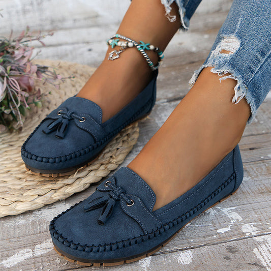 Daniela | Damen Weiche Loafer zum Gehen mit Schleifendetail