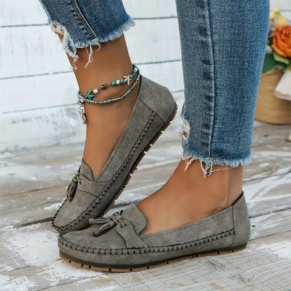 Daniela | Damen Weiche Loafer zum Gehen mit Schleifendetail