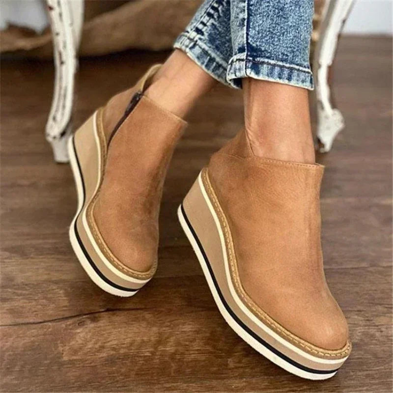 Kerstin | Damen Frühlings Keilabsatz Stiefeletten
