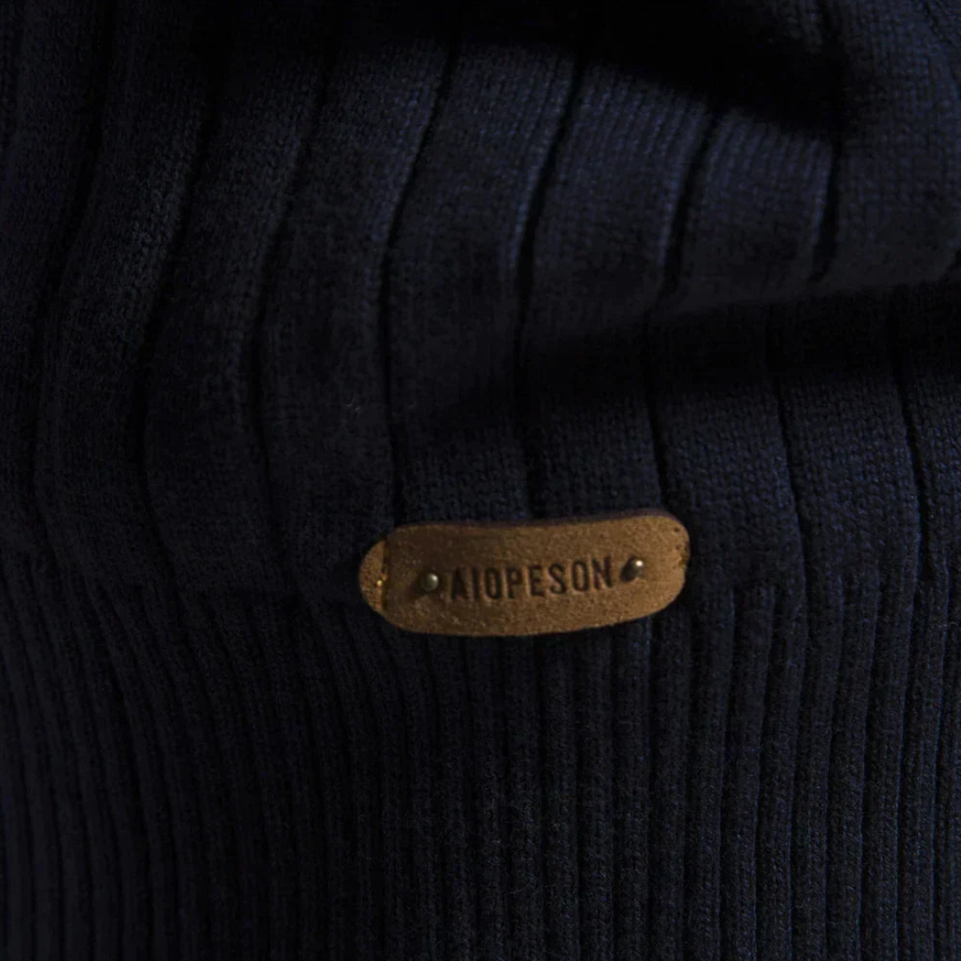 David | Herren Frühlings Rippstrick Half-Zip Pullover