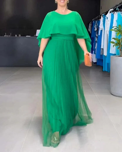 Beatrice | Damen Bodenlanges Faltenkleid für formelle Anlässe