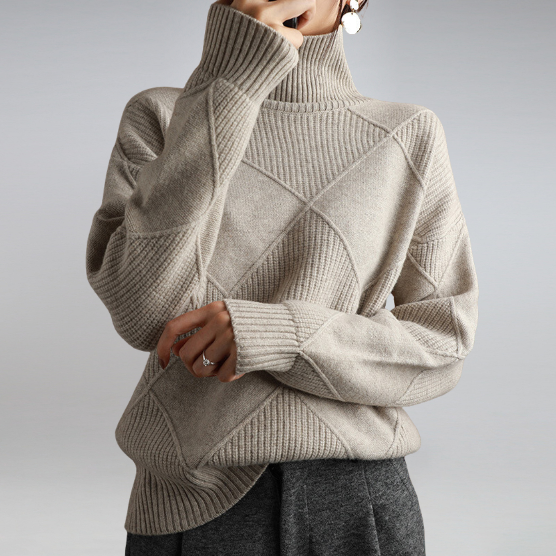 Laura | Damen Herbst Rollkragenpullover aus Strick