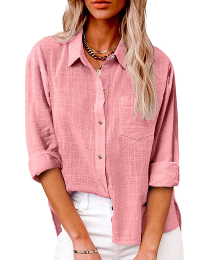 Claudia | Damen Hemd mit Knopfleiste und Relaxed Fit