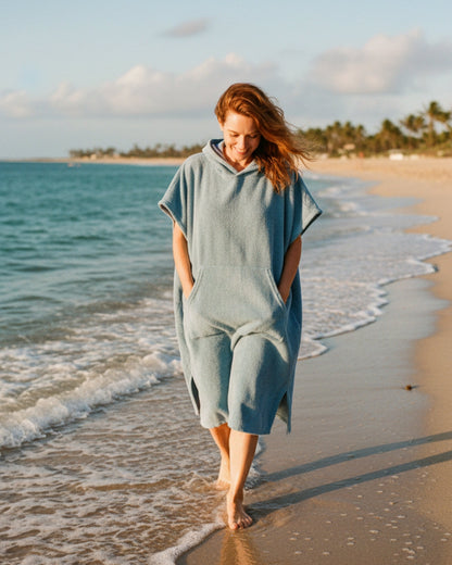 Helga | Damen Sommer Strand Poncho Kleid