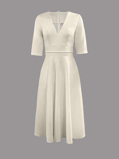 Franziska | Damen Glockenförmiges Midi Kleid für Hochzeitsgäste