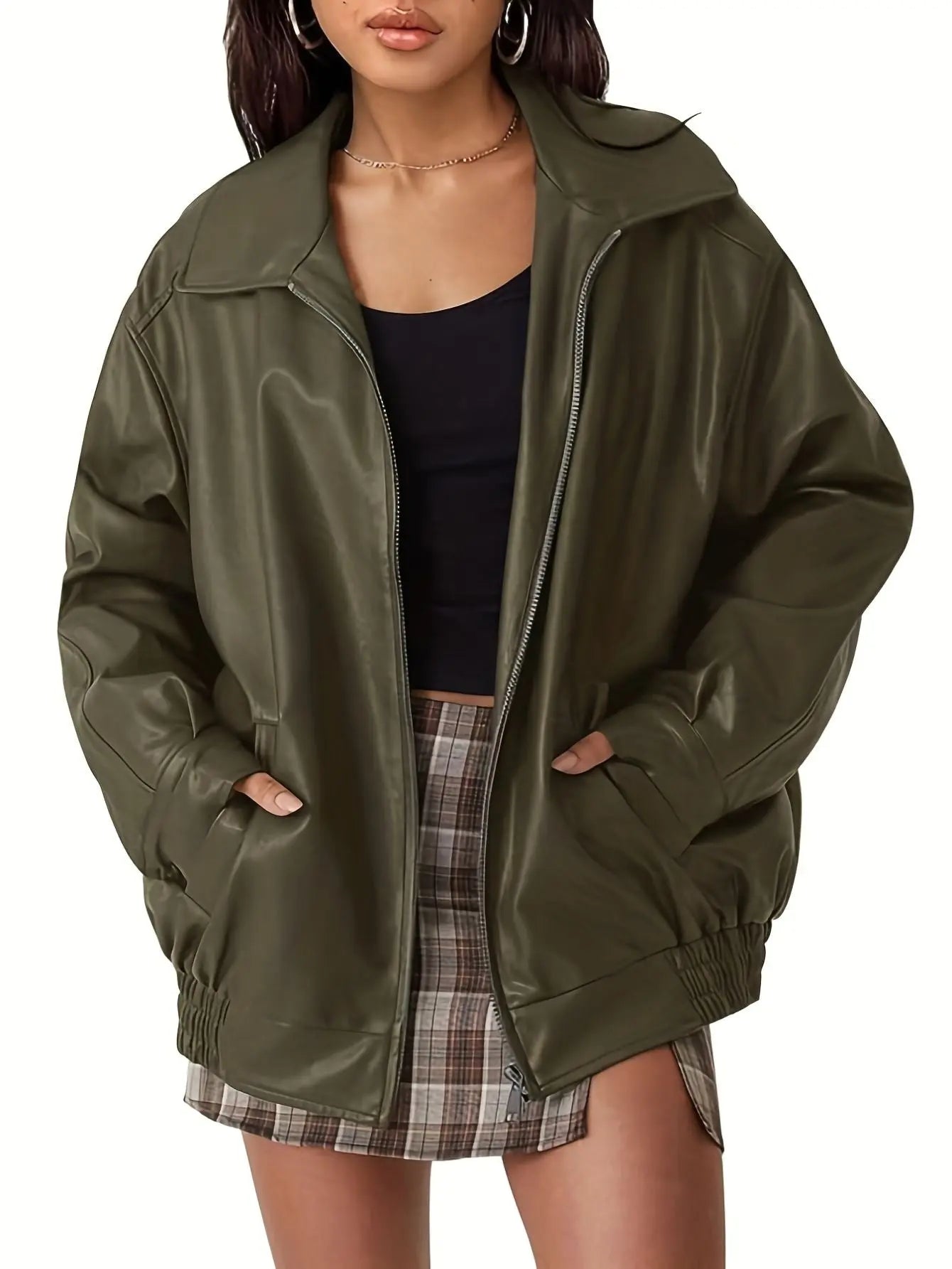 Franziska | Damen Oversized Jacke Herbst Street Style
