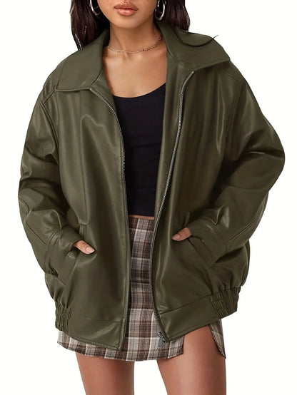 Franziska | Damen Oversized Jacke Herbst Street Style