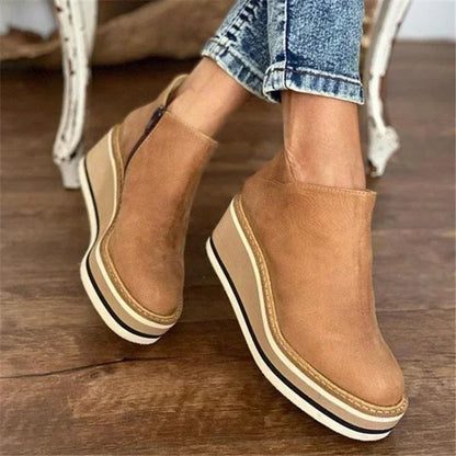 Lara | Damen Slip-On Freizeitschuhe mit dicker Sohle