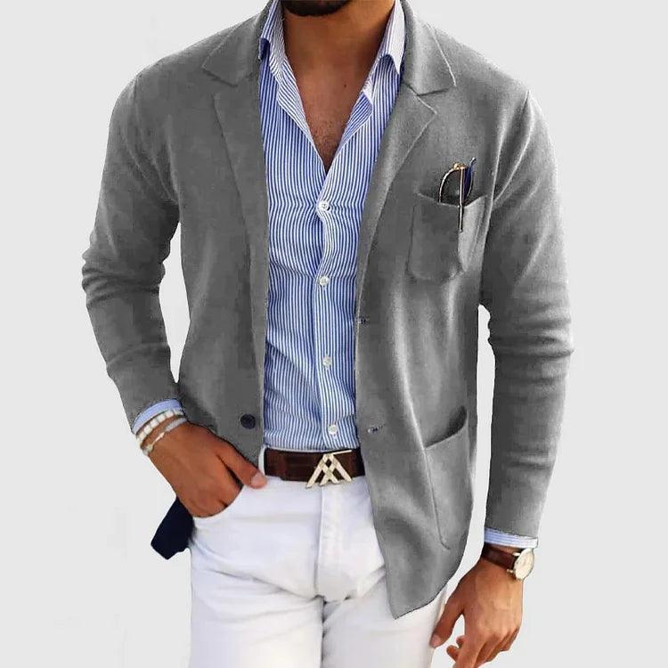 Dominic | Herren Lässiger Strickblazer mit Reverskragen