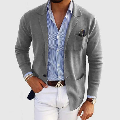 Dominic | Herren Lässiger Strickblazer mit Reverskragen