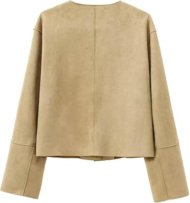Jessica | Damen Schicke Jacke mit Rundhalsausschnitt und Knöpfen