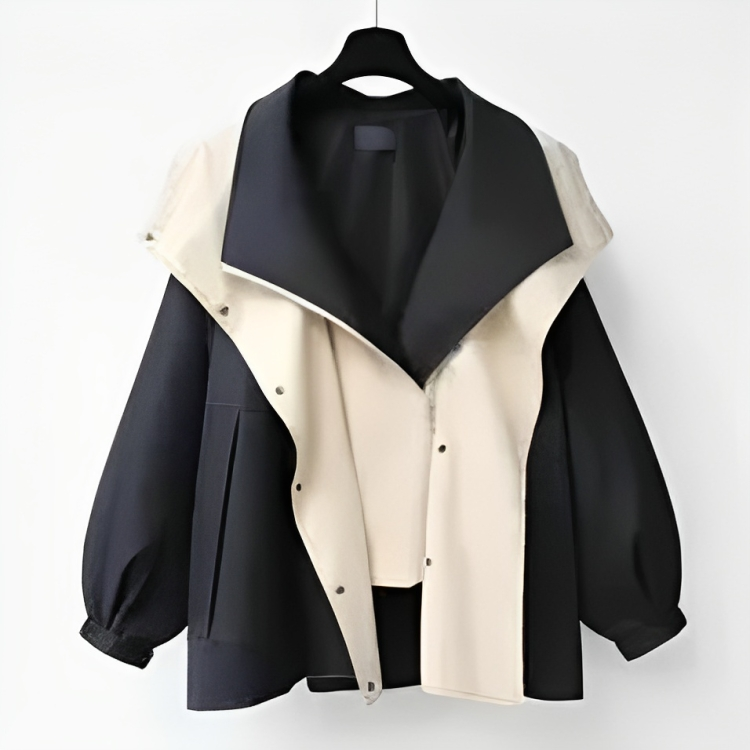 Carmen | Damen Zweilagige Kapuzenjacke mit Knopfleiste