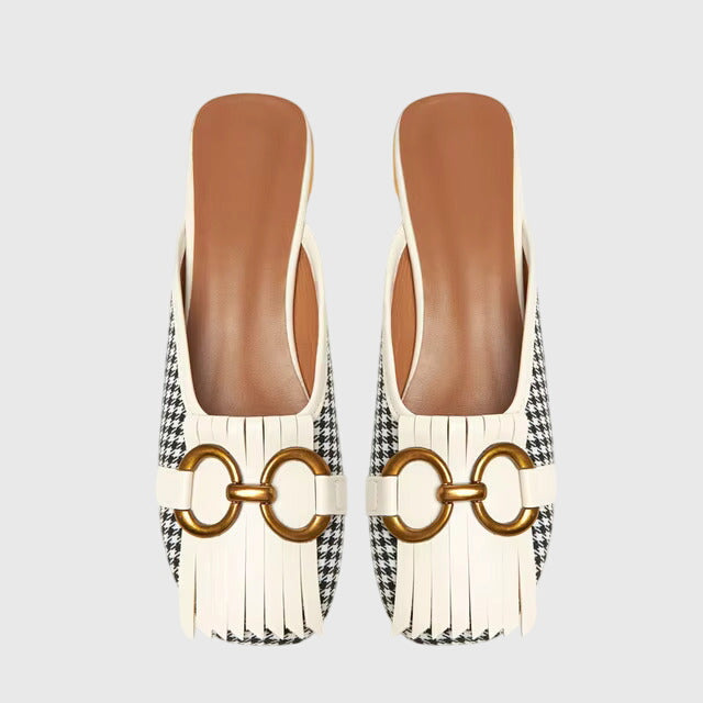 Kerstin | Damen Slip-On Sandalen mit Schnallendesign