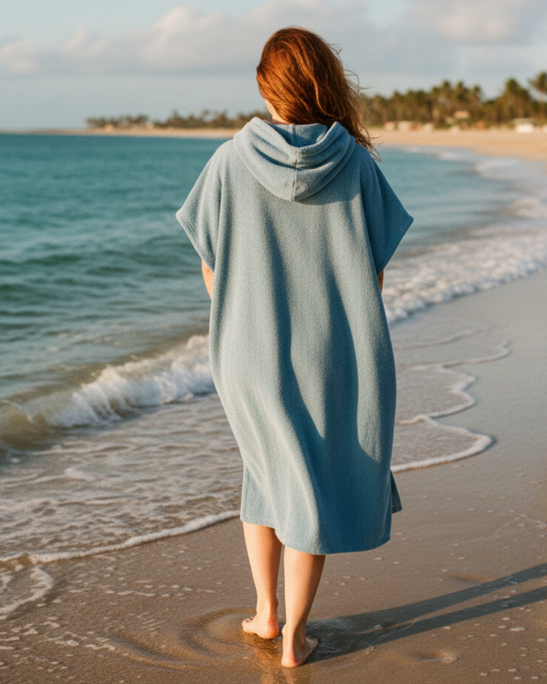 Helga | Damen Sommer Strand Poncho Kleid
