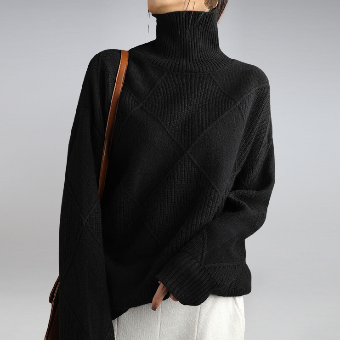 Laura | Damen Herbst Rollkragenpullover aus Strick